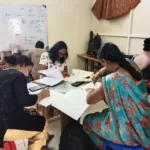 Tailoring Students Practice at Tejaswini Fashion Design Institute