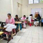 Tailoring Students Practice at Tejaswini Fashion Design Institute